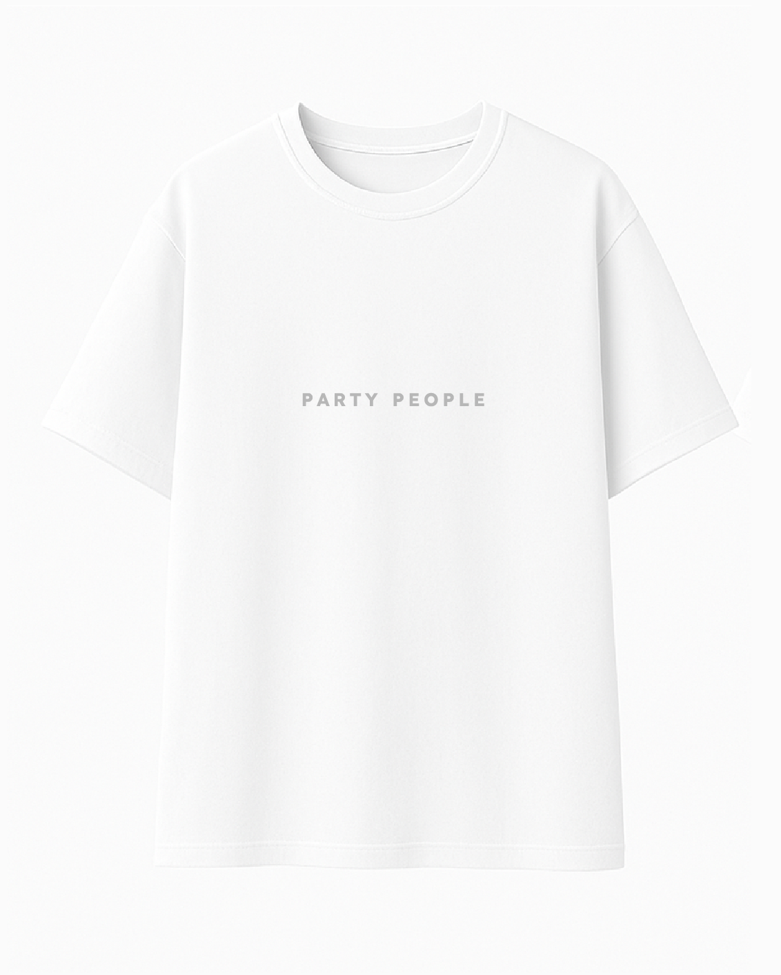 Camiseta Blanca Mucha Fiesta Poco Drama - Oversize Fit