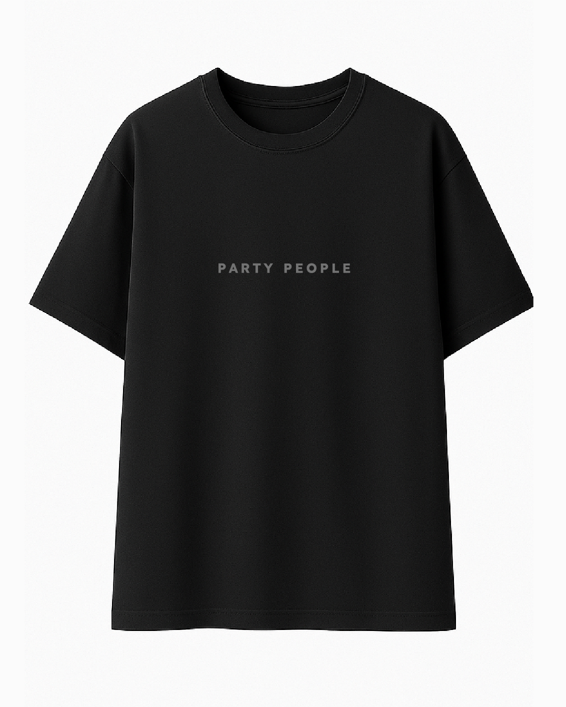 Camiseta Negra Mucha Fiesta Poco Drama - Oversize Fit
