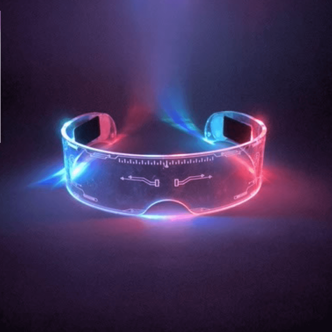 Gafas LED, Gafas iluminadas, Visera LED Gafas Rave para Hombres Festivales  de Cosplay Barras de Halloween Fiestas de Clubes oso de fresa Electrónica